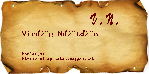 Virág Nátán névjegykártya